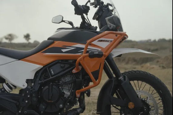 Tank Guard With Slider Puck Orange For KTM 390 Adventure 2025-Zana