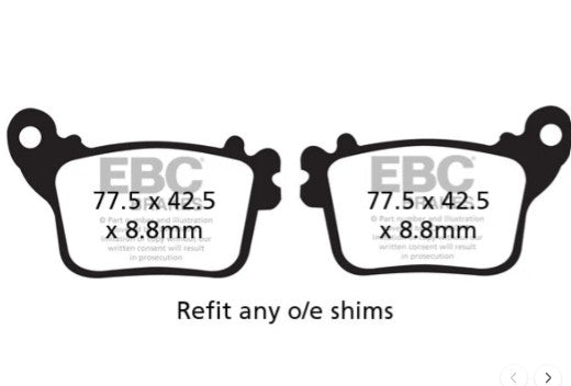 Fully Sintered Brake Pads - EBC Brakes