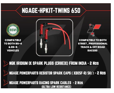 Interceptor 650 | Continental GT 650 | High performance | Spark plug cable kit | Resistor Spark Caps