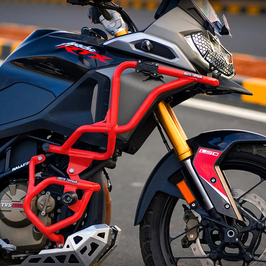 Crash Guard Red for TVS Apache RTX 300 - Moto Torque
