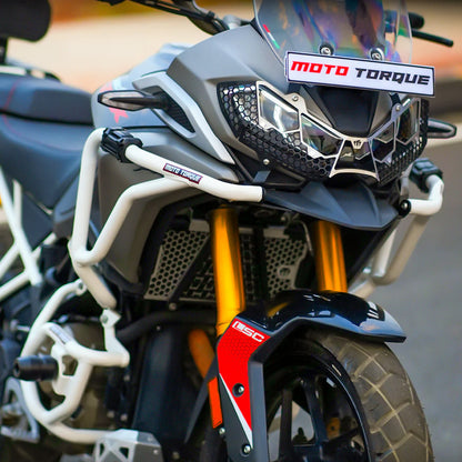 Crash Guard White for TVS Apache RTX 300 - Moto Torque