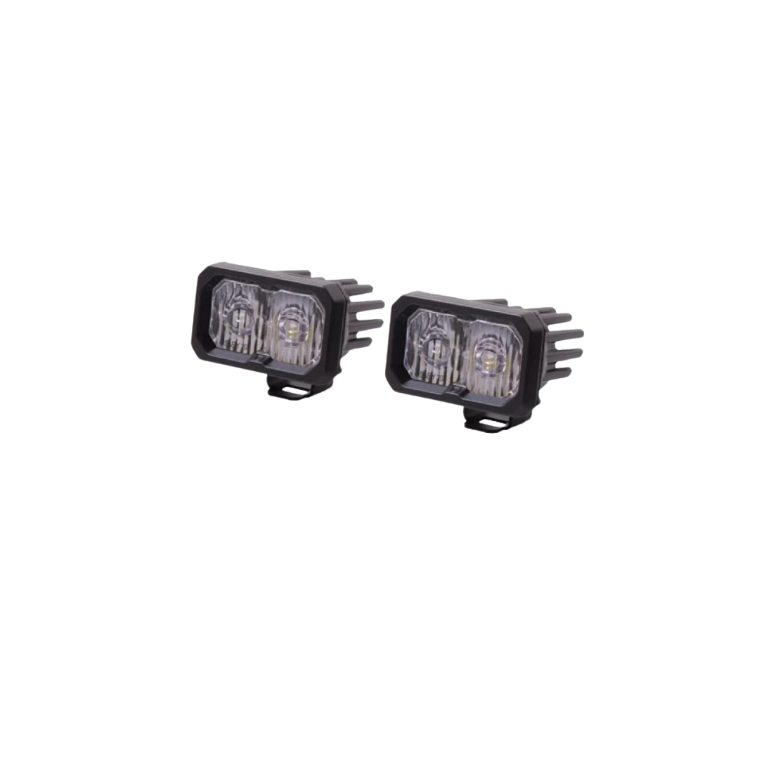 White Pro Backlit Led Stage Series C2 Pod (pair) Light - Diode Dynamics