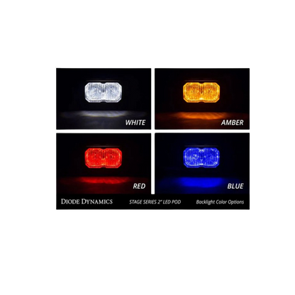 White Pro Backlit Led Stage Series C2 Pod (pair) Light - Diode Dynamics