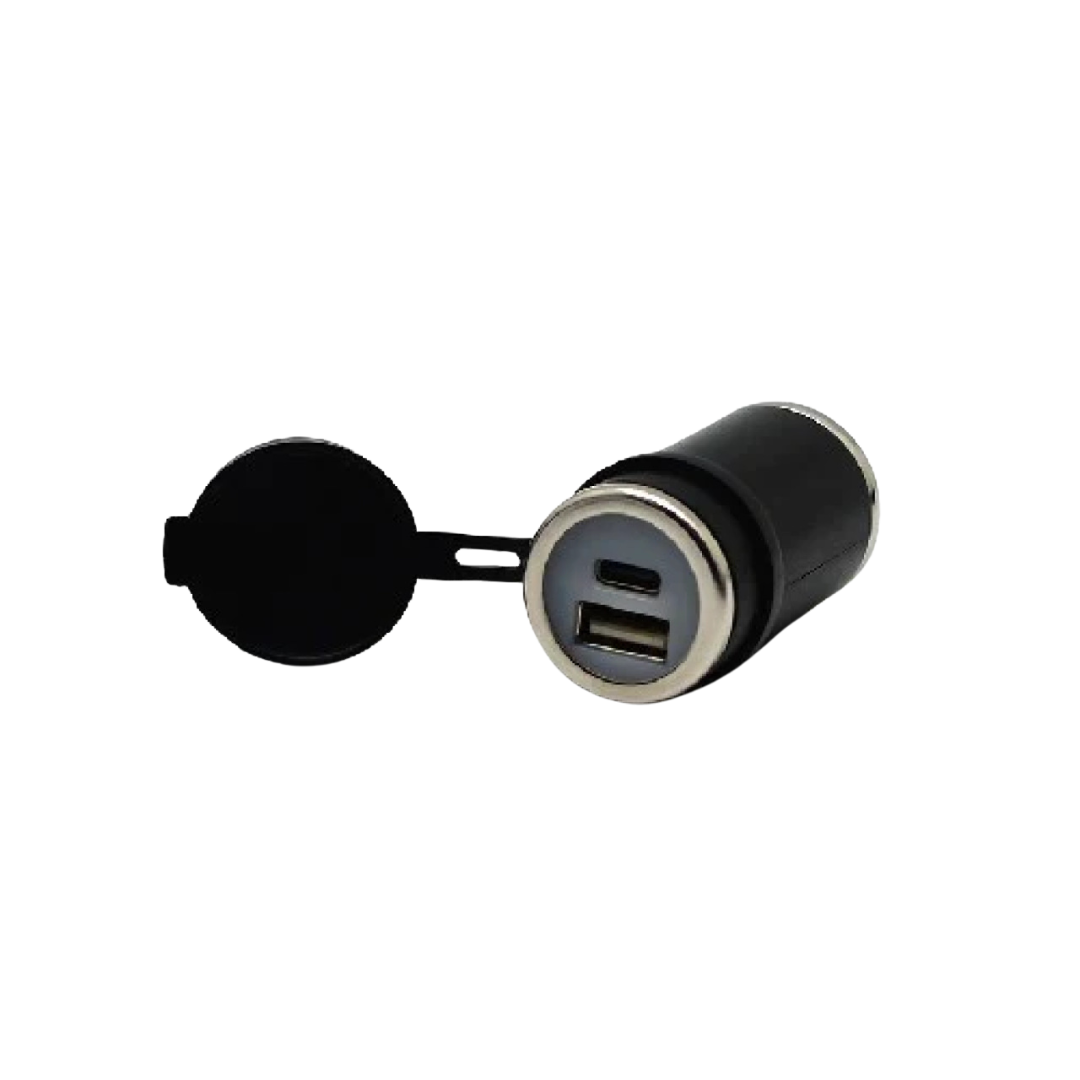 DIN (Hella) to 36W PD USB-C + QC 3.0 (STRAIGHT) - Cliff Top