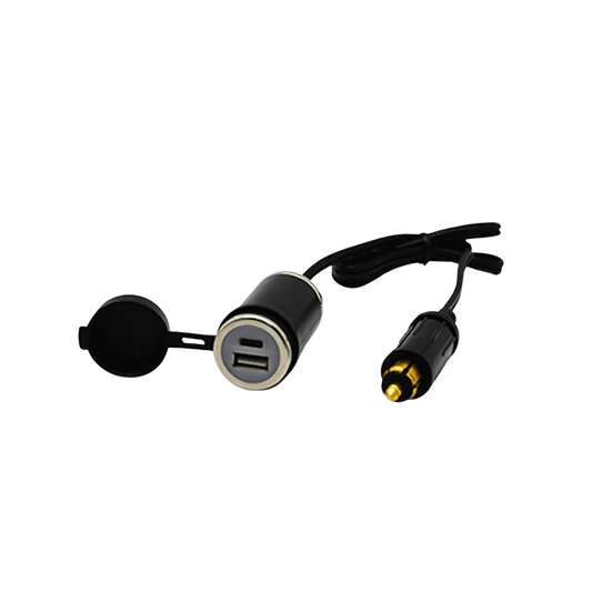 DIN (Hella) to 36W PD USB-C + QC 3.0 (Cabled) - Cliff Top