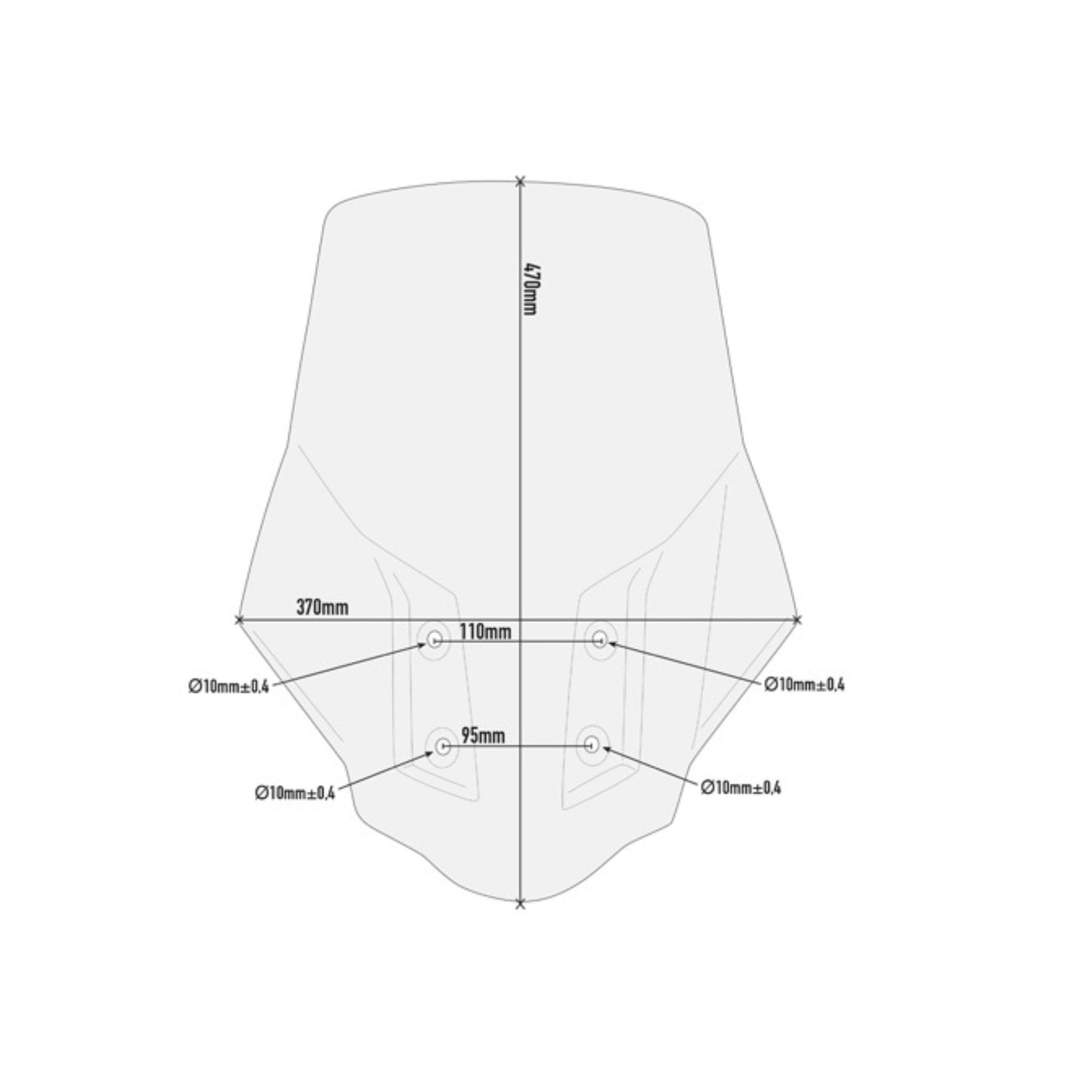 Specific Windscreen for BMW G310GS - Givi