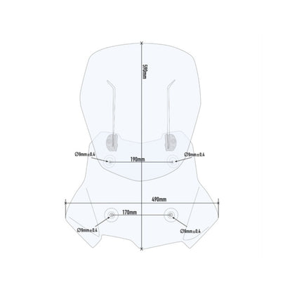 Specific Airflow Windcreen for BMW F850GS and F750GS - Givi