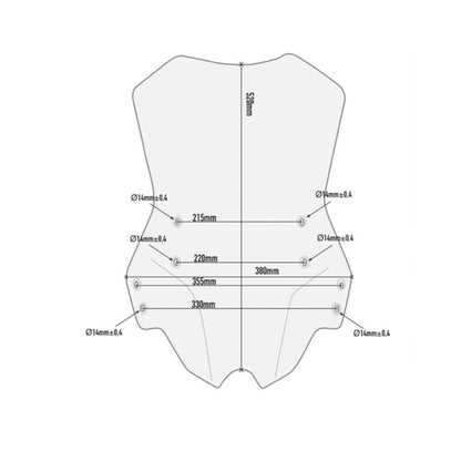Transparent Windscreen for Benelli TRK502 and TRK502X - Givi