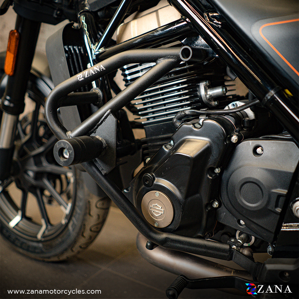 Crash Guard With Slider for Harley Davidson X440 - Black - Zana