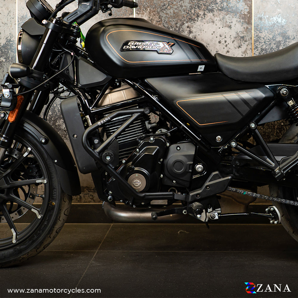 Crash Guard With Slider for Harley Davidson X440 - Black - Zana