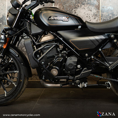 Crash Guard With Slider for Harley Davidson X440 - Black - Zana