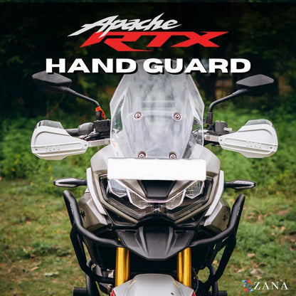 Aigis Hand Guard For TVS Apache RTX 300 (White)- Zana