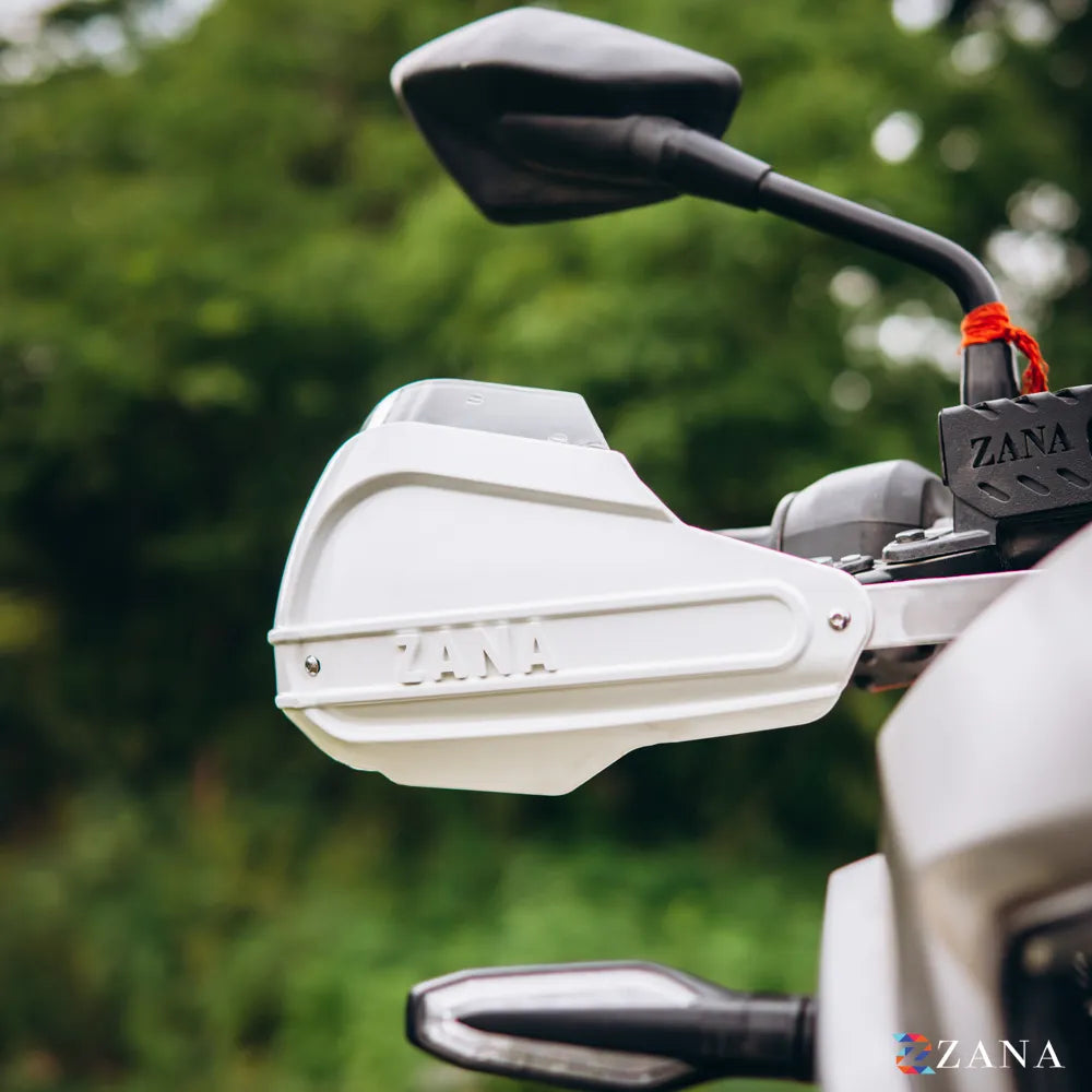 Aigis Hand Guard For TVS Apache RTX 300 (White)- Zana