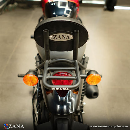 Backrest With Parcel Shelf For Royal Enfield Hunter 350 - Zana Bash Plate