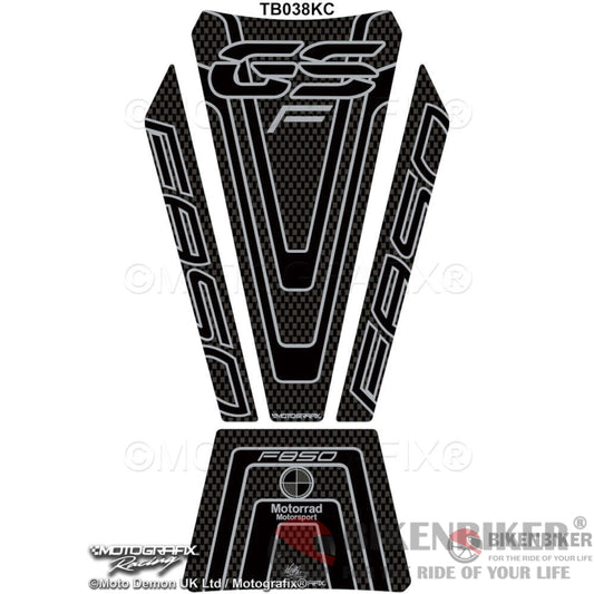 Bmw F850Gs 2018 2019 Carbon Motorcycle Tank Pad Protector Motografix 3D Gel Tb038Kc - Motografix