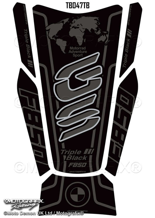 BMW F850GS Adventure TE Triple Black 2022 Motorcycle Tank Pad Protector - Motografix