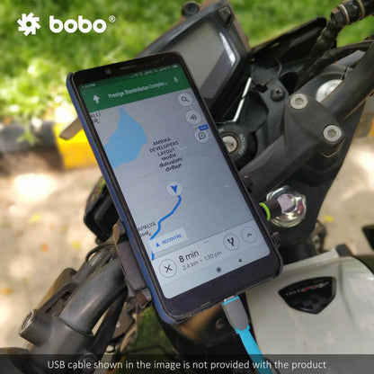 Bobo Bm2 Aluminium Mobile Phone Holder Mount With 2.5A Usb Charger (Black) Mounts