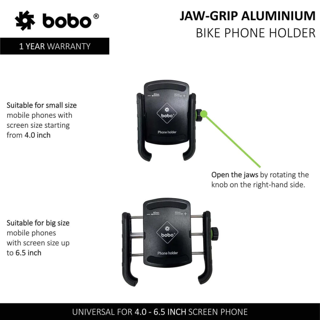 Bobo Bm4 Jaw-Grip Phone Holder Mount(Black) Mounts