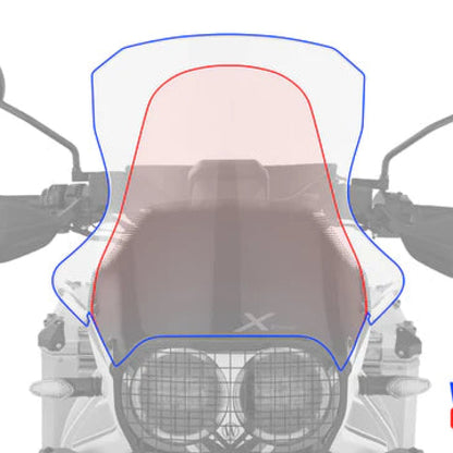 Ducati Desert X Ergonomics - Marathon Windscreen Wunderlich