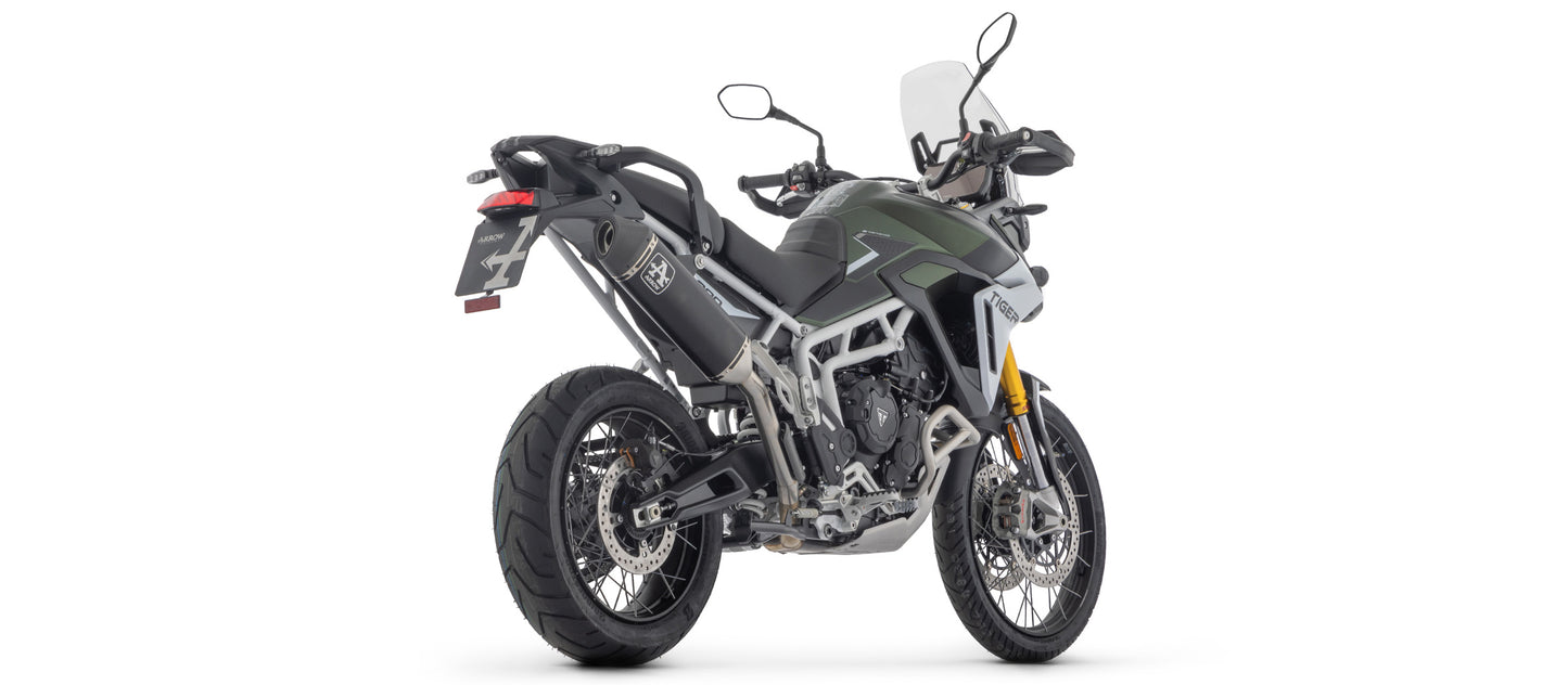 Veloce Aluminum Dark silencer For Triumph Tiger 900GT/GTPro- Arrow