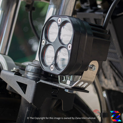 Fog Light Mount For Gt / Interceptor 650- Zana Top Clamp