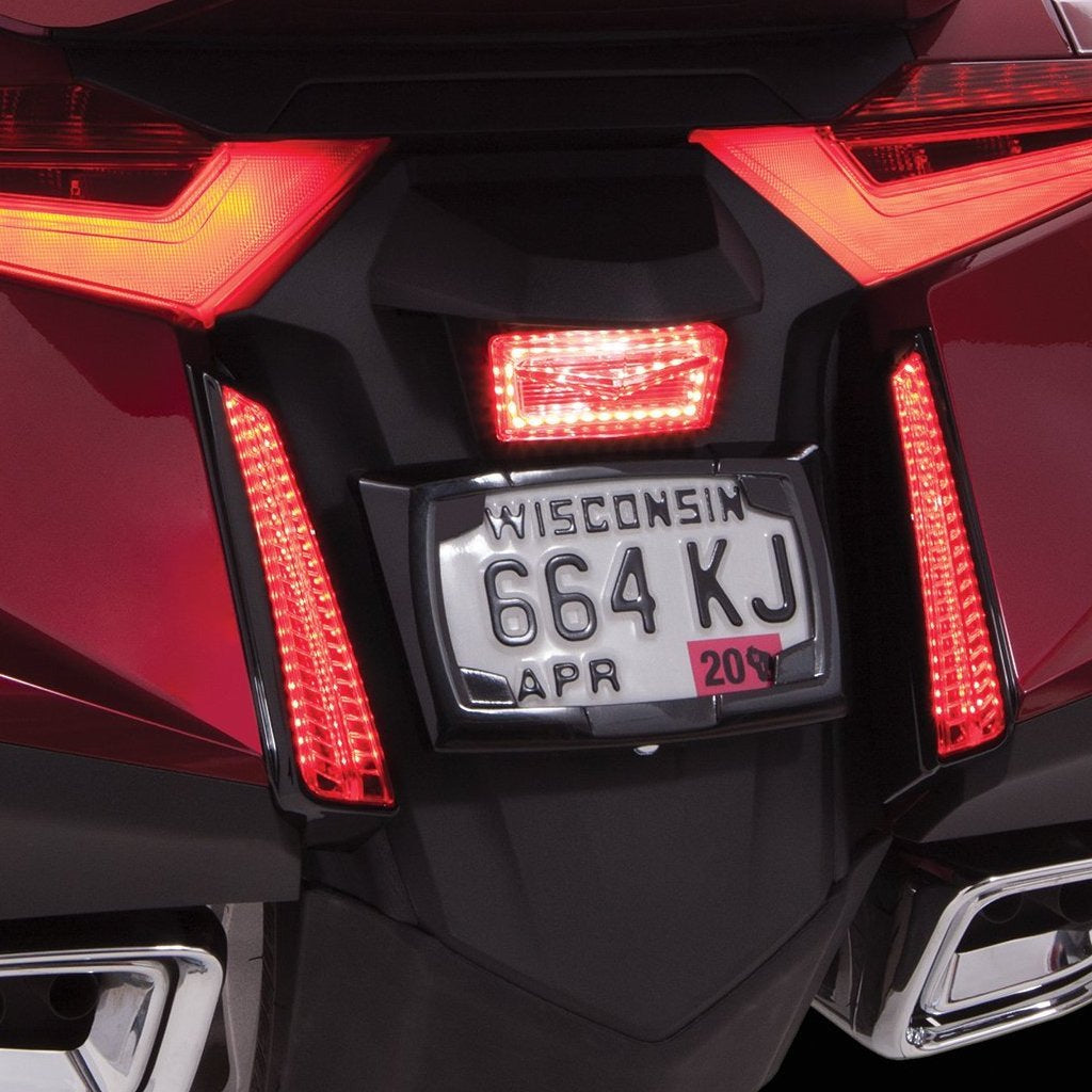 License Plate Frame - Honda Goldwing Ciro Goldstrike Black Accessories