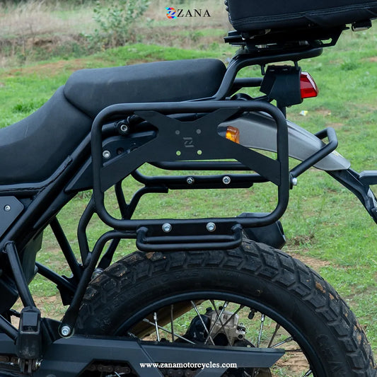 Zana- Roadster Saddle Stay with Exhaust Sheild with Jerry can Mount For Scram 411 - Zana