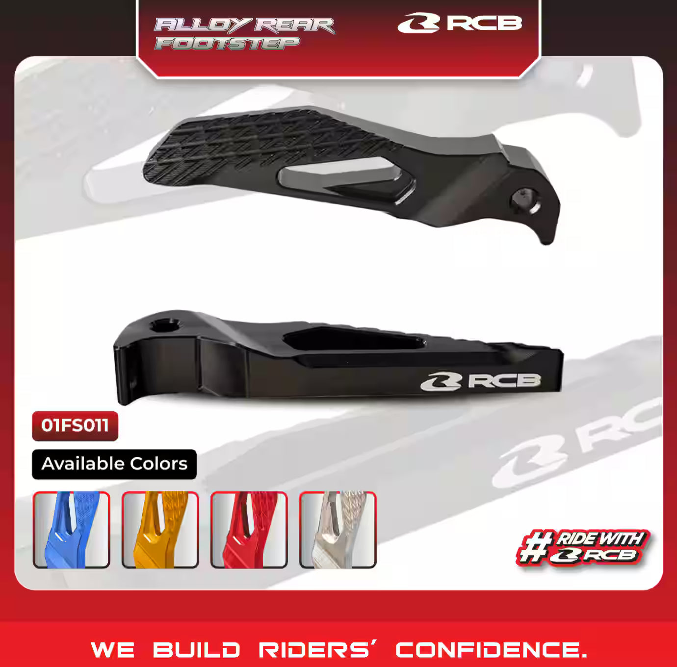 Alloy Rear Footrest For Yamaha Aerox 155 - RCB
