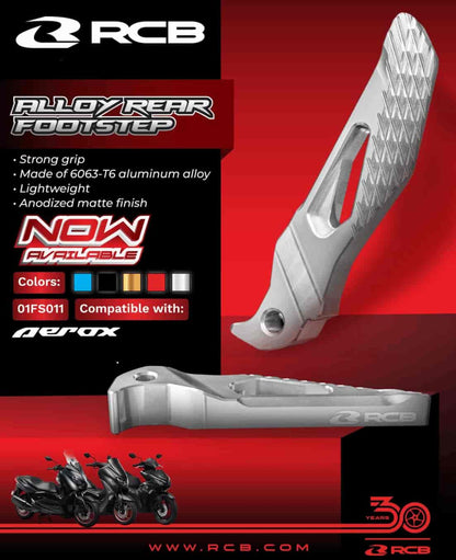 Alloy Rear Footrest For Yamaha Aerox 155 - RCB