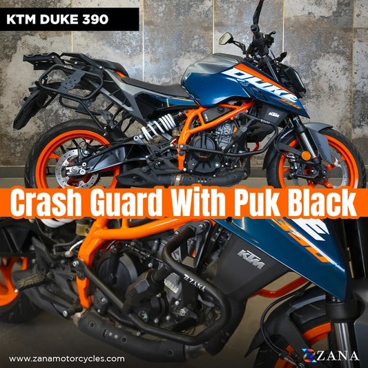 Zana- CRASH GUARD WITH SLIDER PUCK BLACK FOR KTM DUKE 390/250/200/390m  - zana