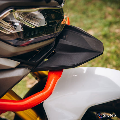 Upper & Lower Crash Guard With Slider Combo (Red) For TVS Apache RTX300 - Zana