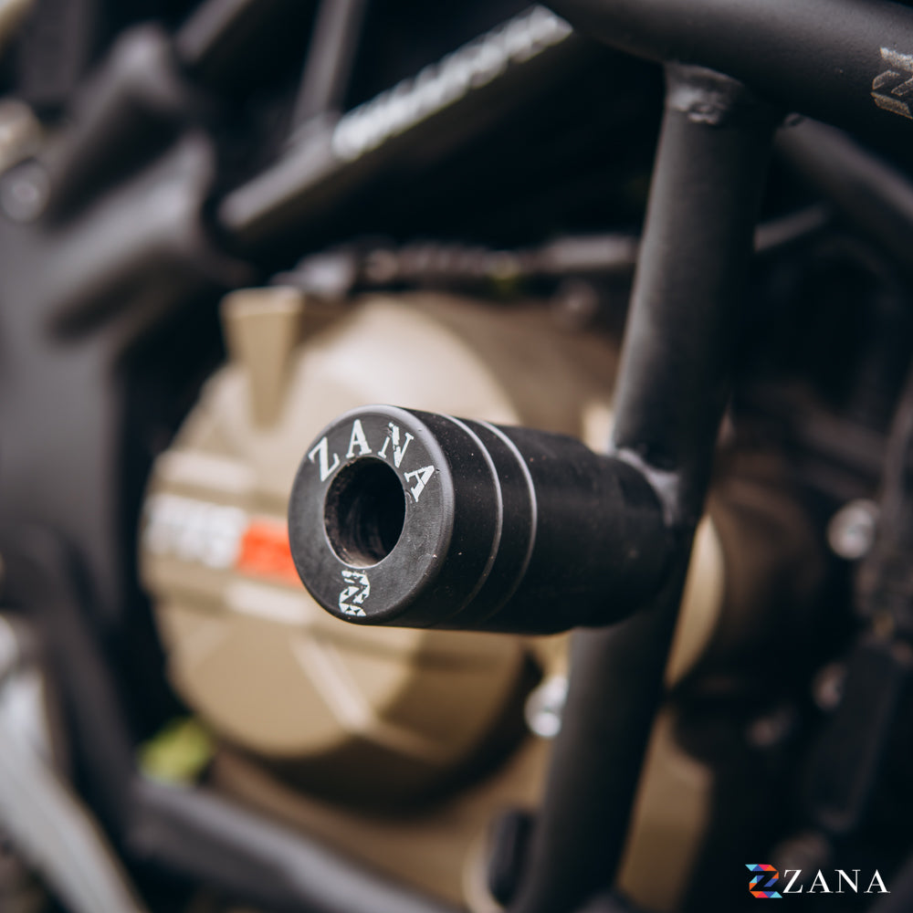 Upper & Lower Crash Guard With Slider Combo (Black) For TVS Apache RTX300 - Zana