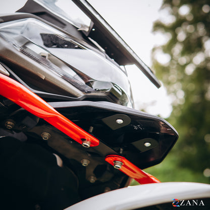 Upper & Lower Crash Guard With Slider Combo (Red) For TVS Apache RTX300 - Zana