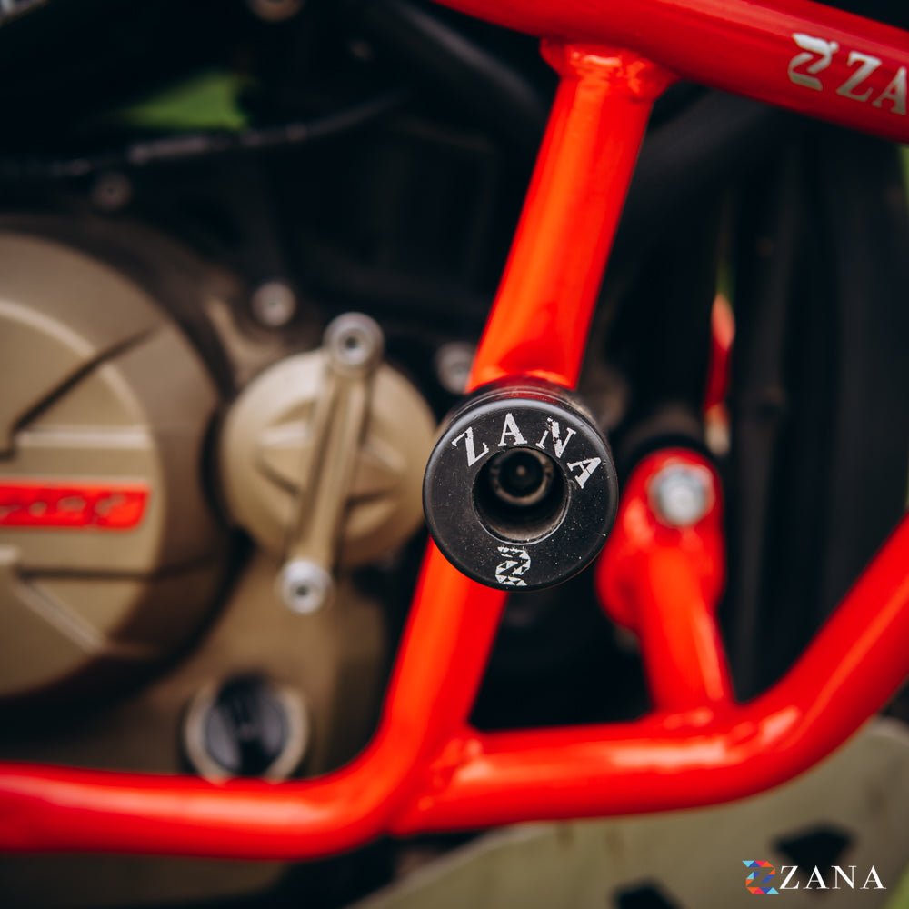 Upper & Lower Crash Guard With Slider Combo (Red) For TVS Apache RTX300 - Zana