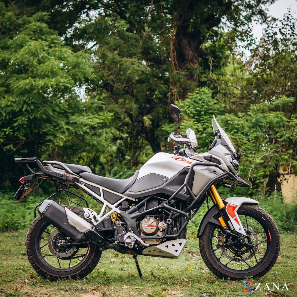 Upper & Lower Crash Guard With Slider Combo (Black) For TVS Apache RTX300 - Zana