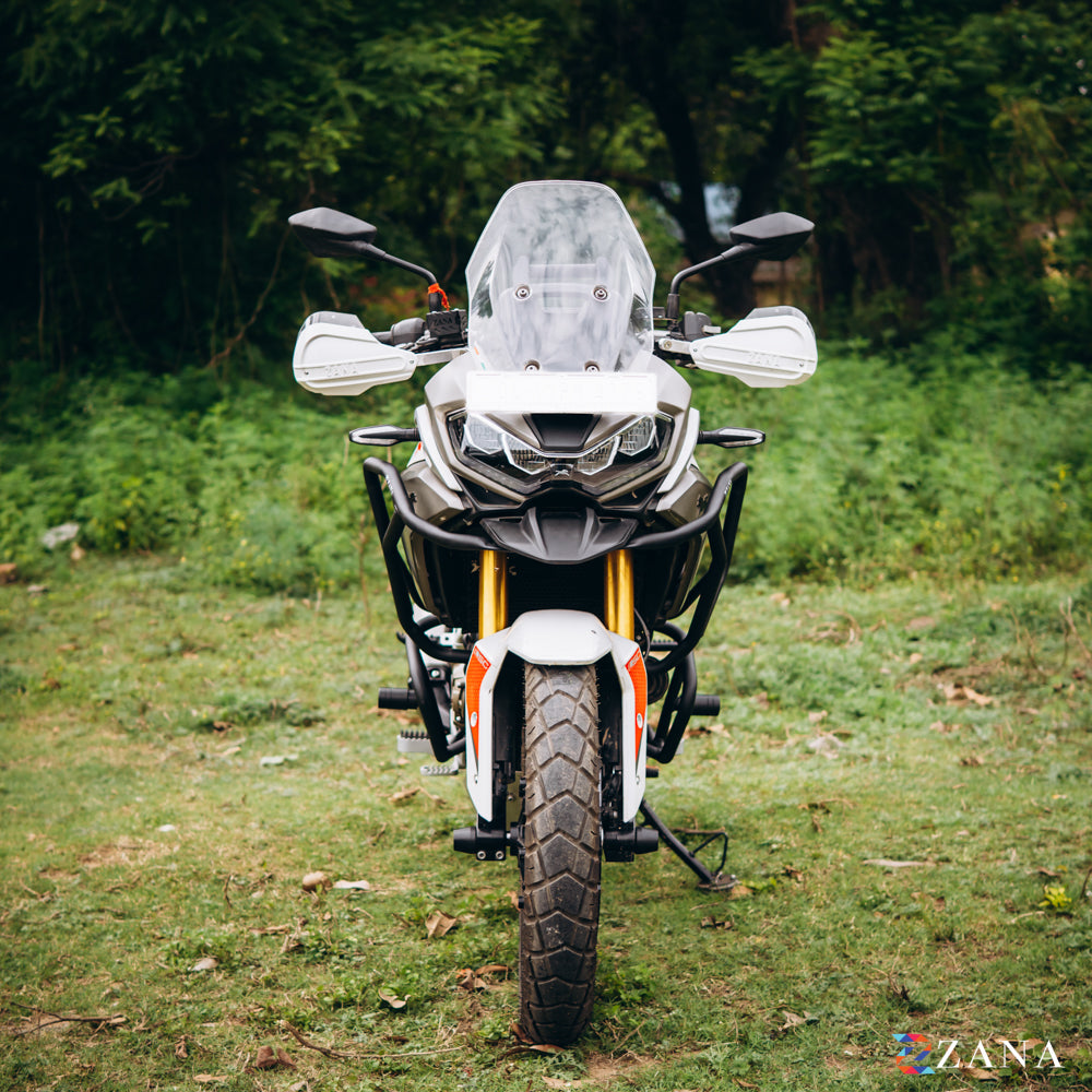 Upper & Lower Crash Guard With Slider Combo (Black) For TVS Apache RTX300 - Zana