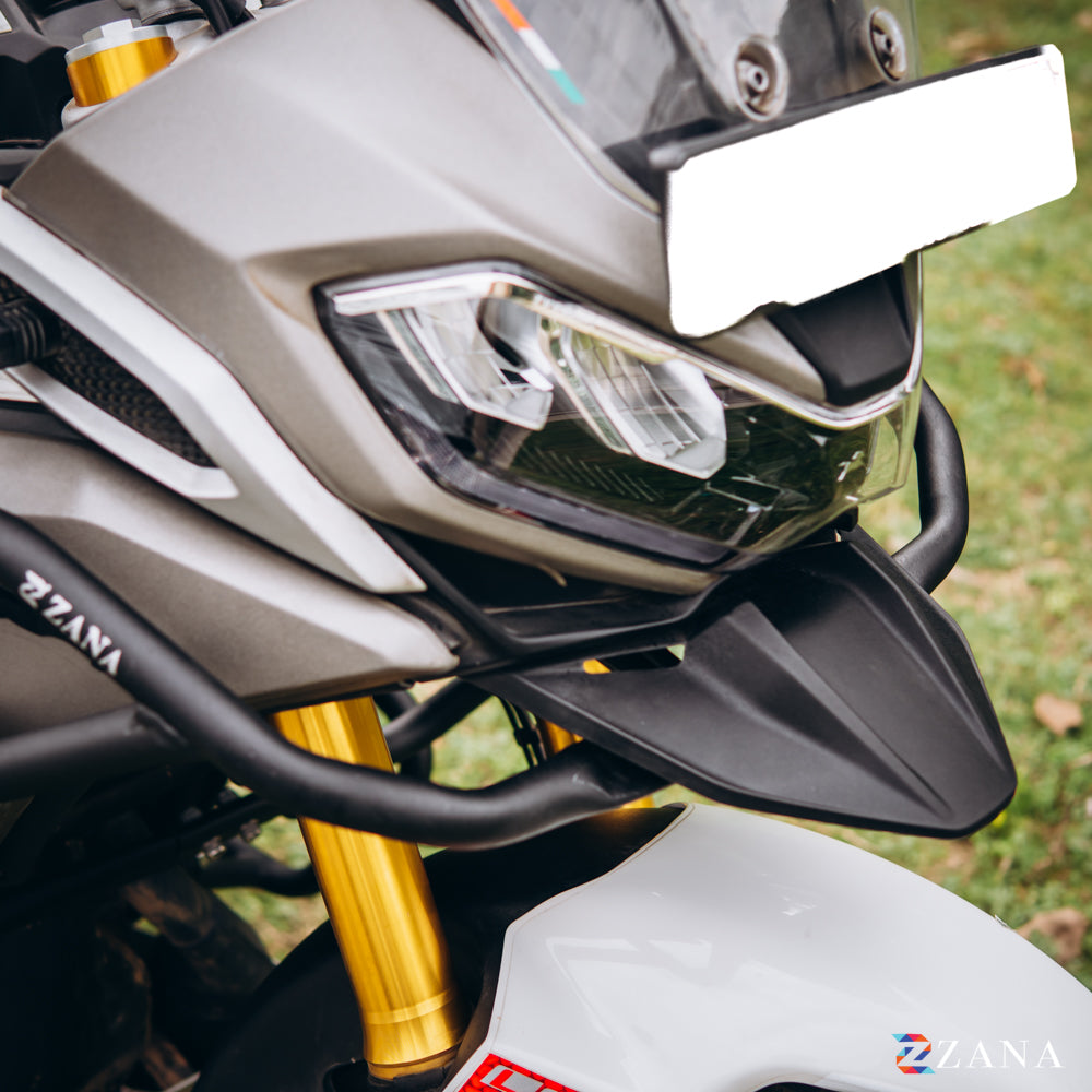 Upper & Lower Crash Guard With Slider Combo (Black) For TVS Apache RTX300 - Zana