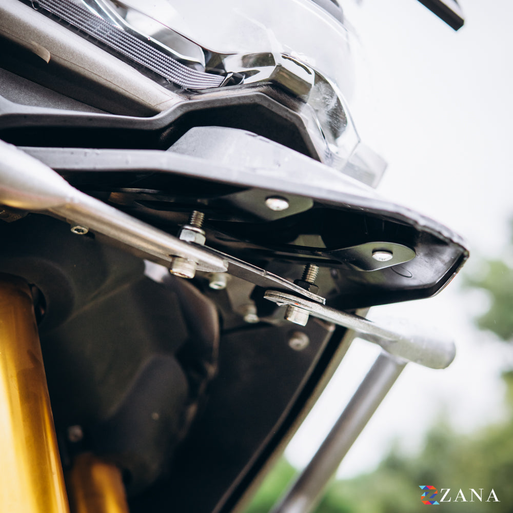 Upper & Lower Crash Guard With Slider Combo (Silver) For TVS Apache RTX300 - Zana