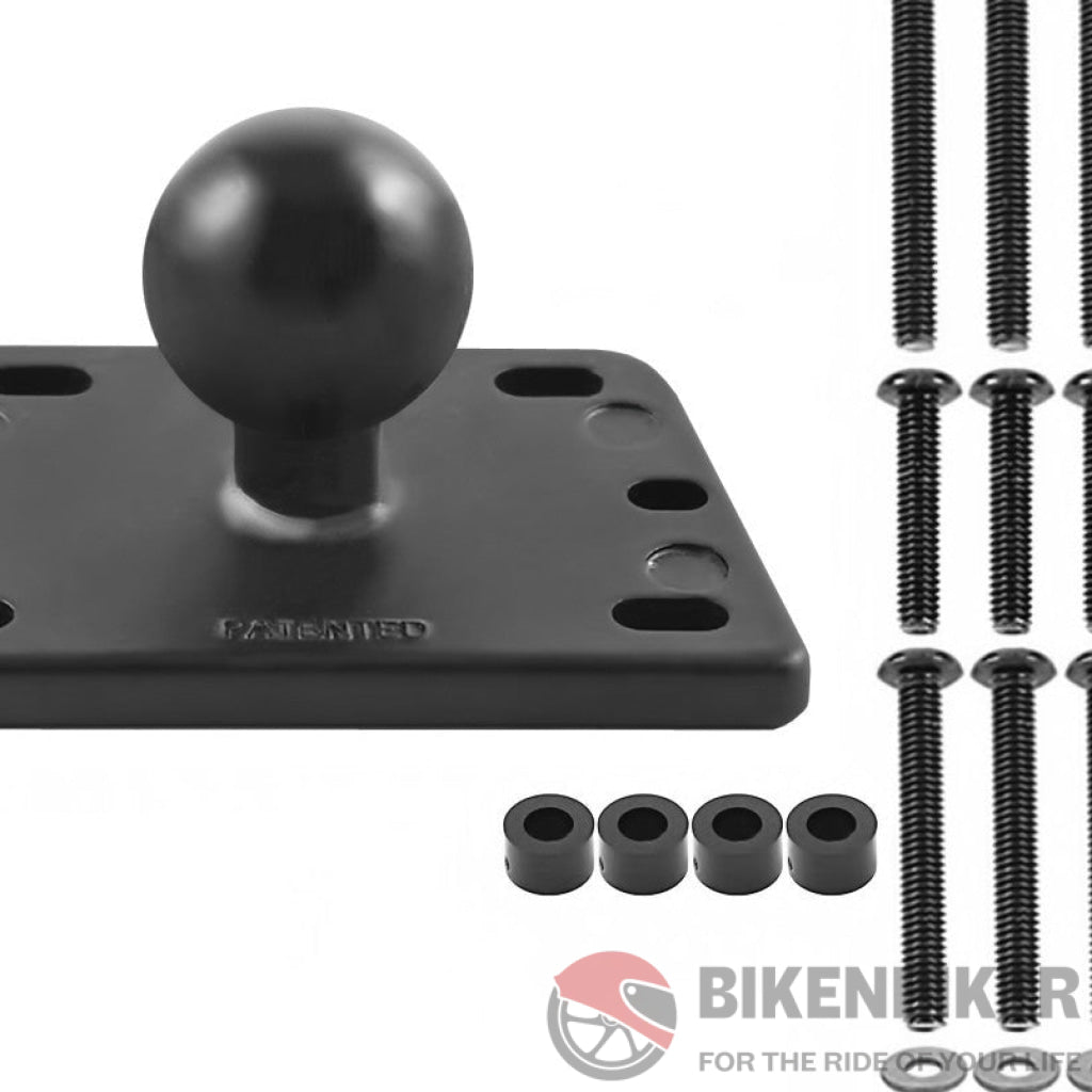 RAM Motorcycle Brake/Clutch Reservoir Cover Base with 1" Ball Centered - Bike 'N' Biker