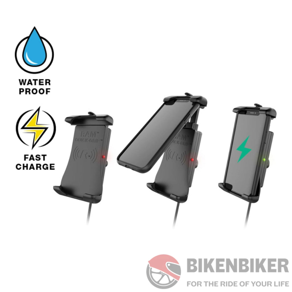 Ram Mounts Quick-Grip Waterproof Wireless Charging Holder Ram Accessory