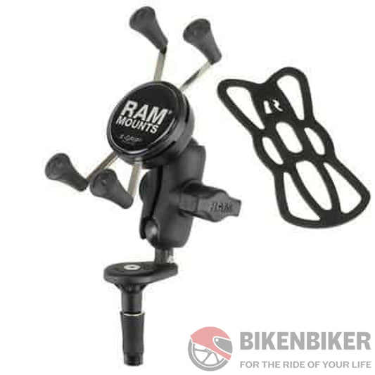 RAM Fork Stem Mount X Grip Phone Cradle - Bike 'N' Biker