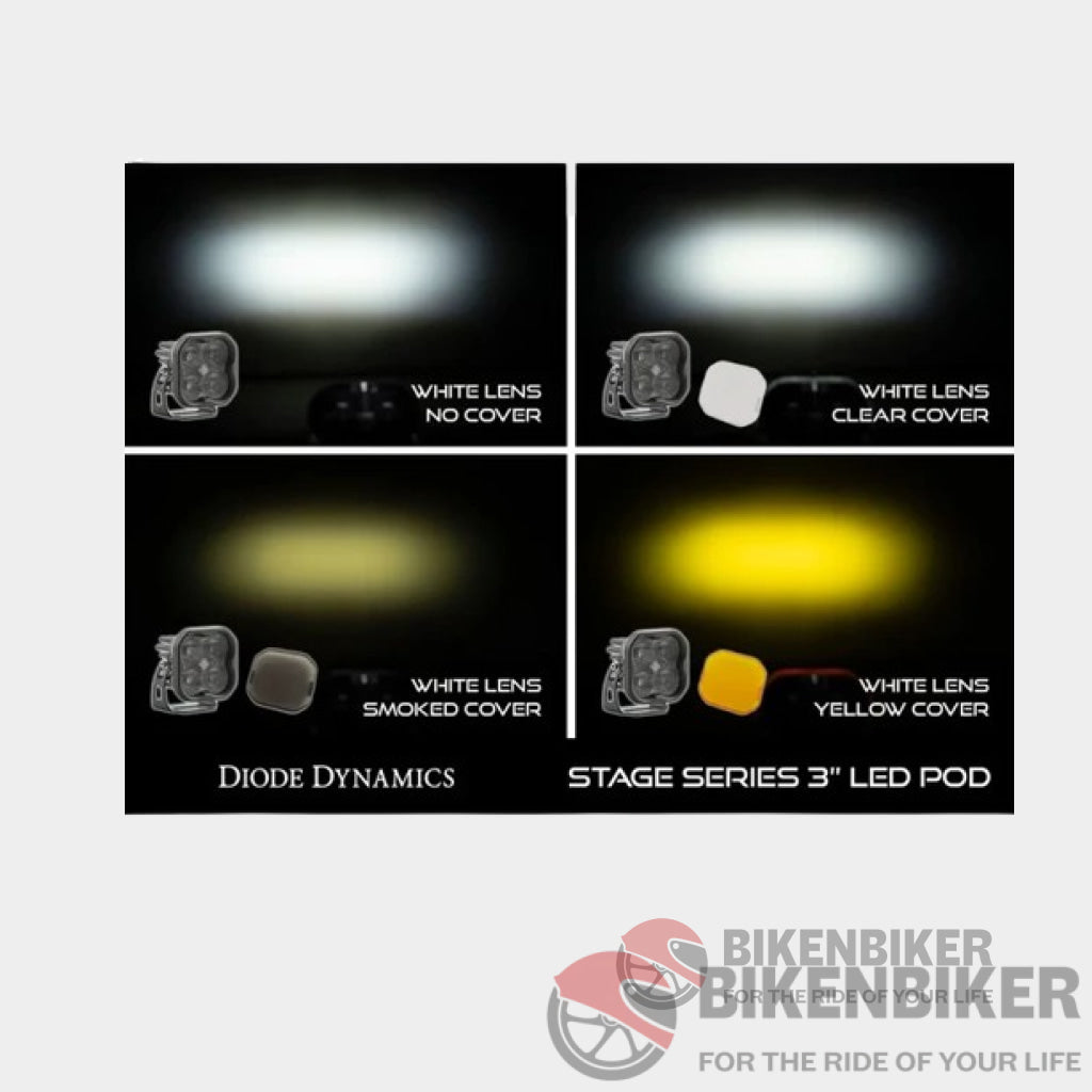 Stage Series 3’ Led Pod Lens Covers - Diode Dynamics Lens Kit