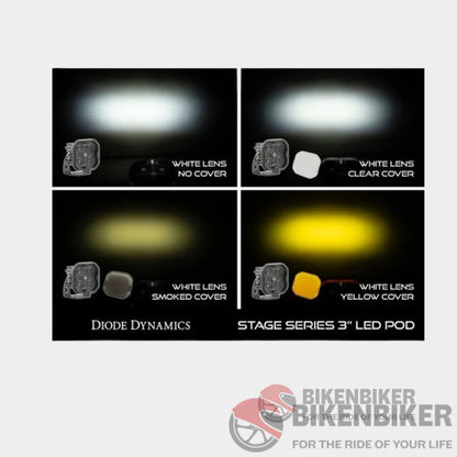 Stage Series 3’ Led Pod Lens Covers - Diode Dynamics Lens Kit