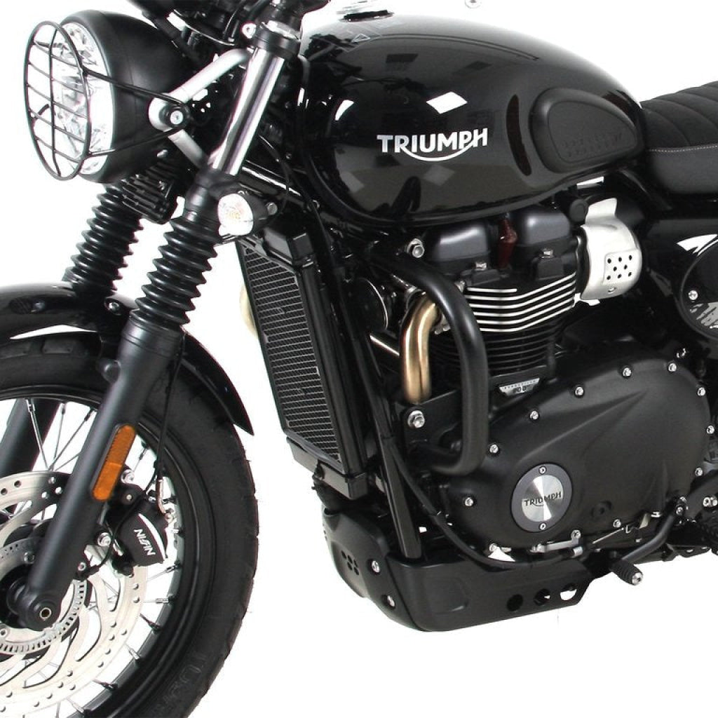 Triumph Street Scrambler (2017+) - Engine Crash Guard Black Hepco & Becker Protection