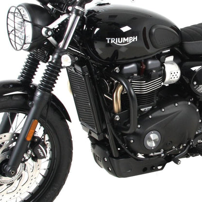 Triumph Street Scrambler (2017+) - Engine Crash Guard Black Hepco & Becker Protection