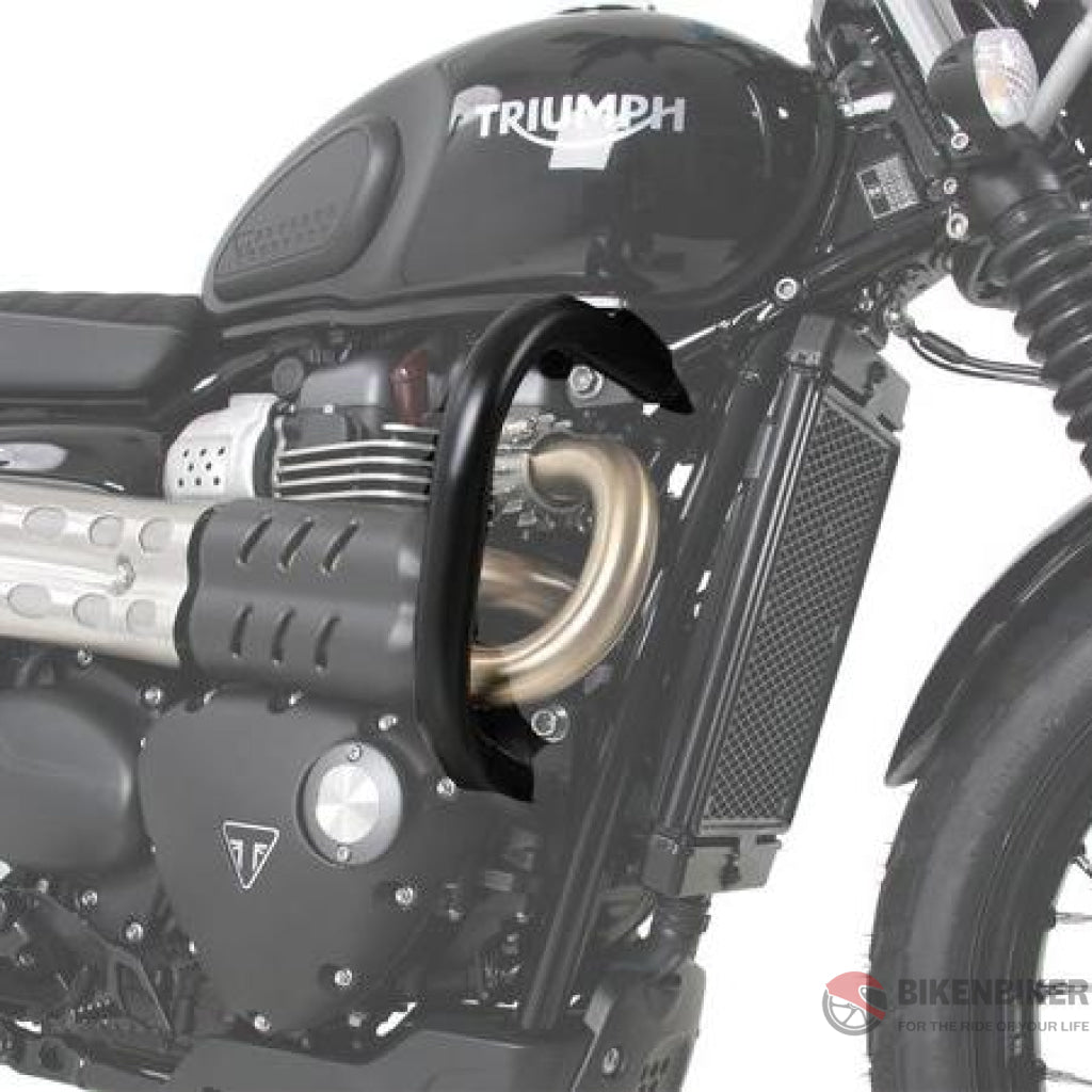 Triumph Street Scrambler (2017+) - Engine Crash Guard Black Hepco & Becker Protection