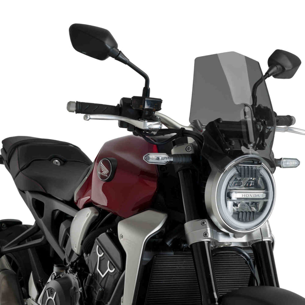 Windshield New Generation Sport For Honda Cb1000R Neo Sports Cafe 2018+ - Puig Dark Smoke Wind