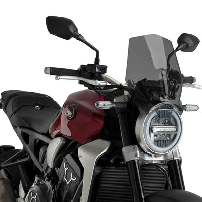 Windshield New Generation Sport For Honda Cb1000R Neo Sports Cafe 2018+ - Puig Dark Smoke Wind